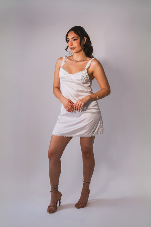 Bridal Lace Trim Slip Dress